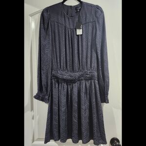 NWT Current Air Charcoal Zebra Anytime Dress Size Small